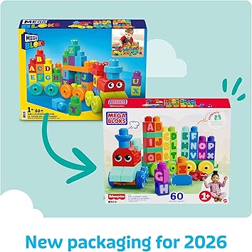 MEGA BLOKS First Builders ABC Learning Train (60 Pieces)