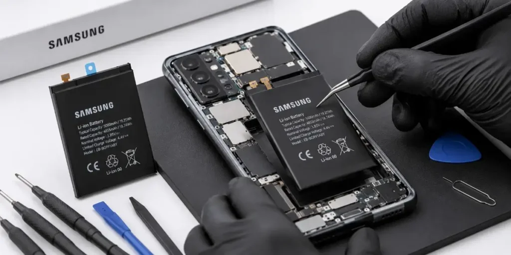 samsung-phone-battery-drain-and-replace-service