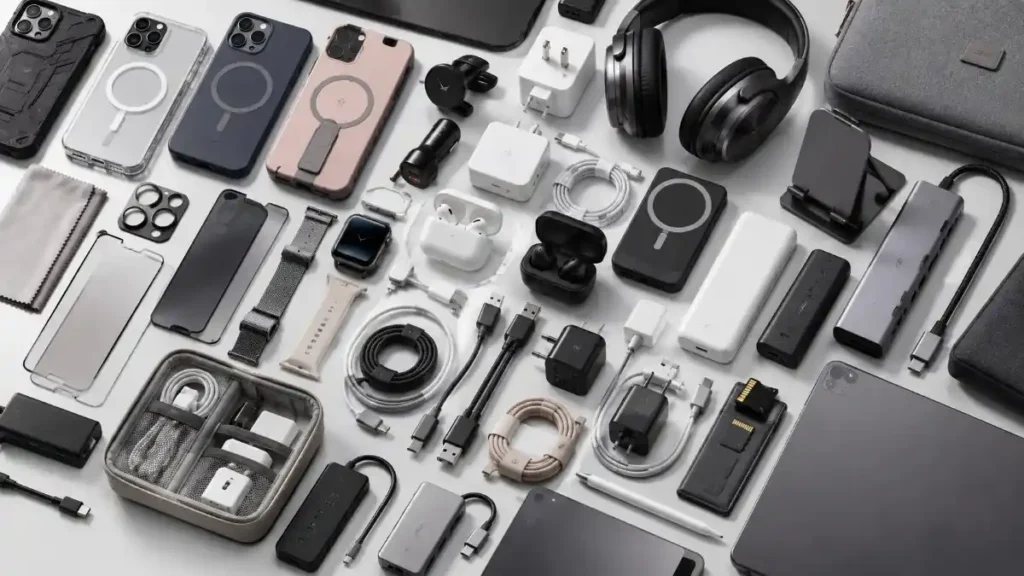 Mobile phone Accessories, iPad, MacBook and laptop accessories with chargers, cases, cables, headphones and power banks at iCrack Merthyr