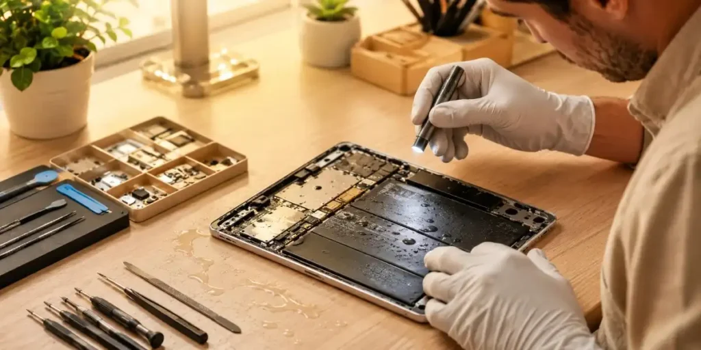 tablet-water-damage-inspection-merthyr-tydfil